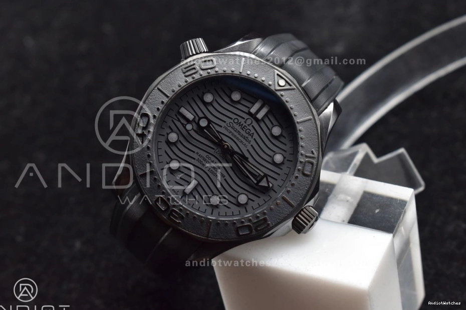 Black Best Seamaster 300m Black 1:1 1066 Edition Durable on 43.5mm Dial Rubber A Ceramic Black VSF Strap 0518